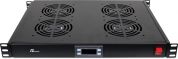Panel of 4 fans with Rack 1U thermostat